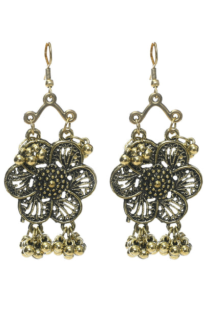 Mominos Fashion Johar Kamal Golden-Plated Brass Finish Floral Desgin Choker For Women