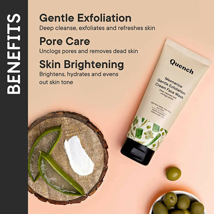 Quench Botanics Mesmerice Gentle Exfoliation Cream Face Wash - Korean Skincare