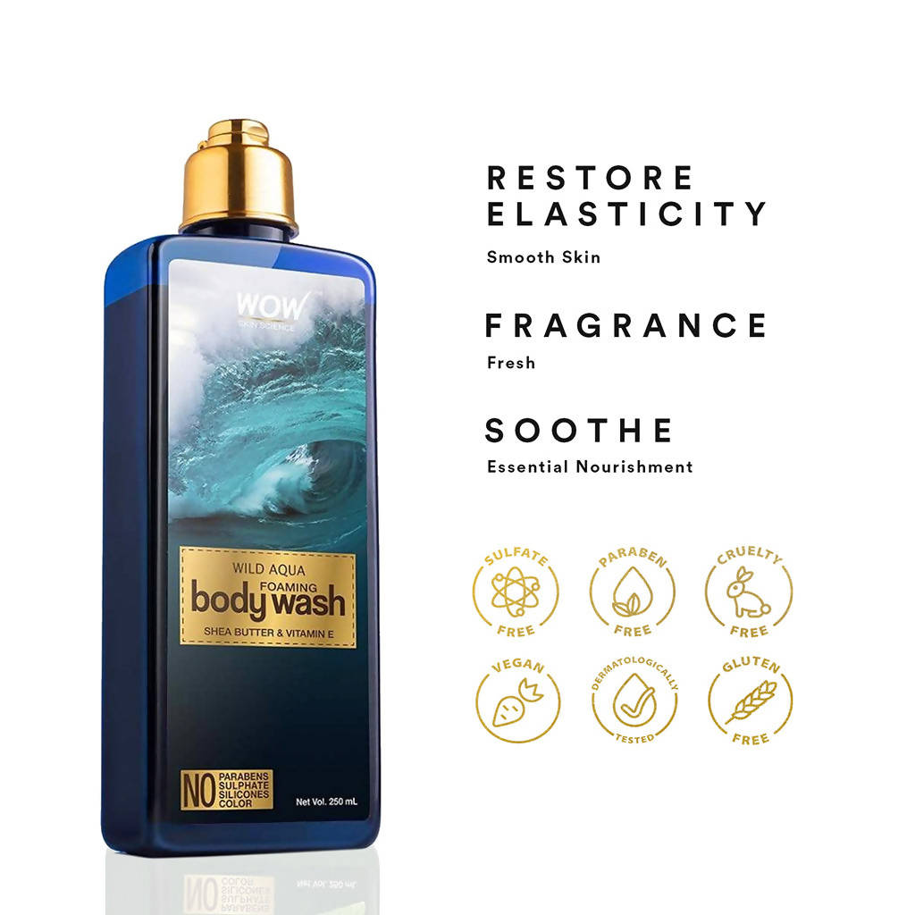 Wow Skin Science Wild Aqua Foaming Body Wash - 250 ml