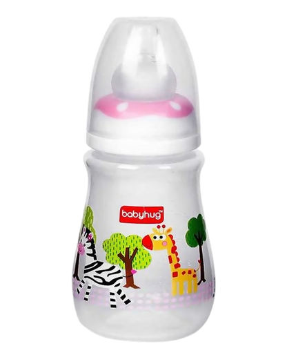 Babyhug Drop Anti- Colic Sterilizable Feeding Bottle Pink