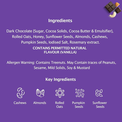Munchilicious Granola - Dark Chocolate, Healthy & Nutritious Breakfast Cereal with Whole Nuts
