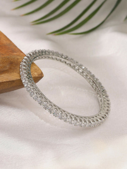 Crystal Stone Bangle- Ruby Raang