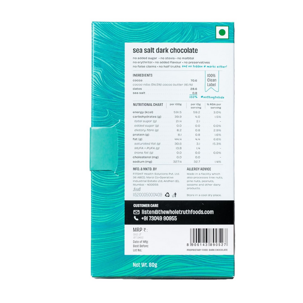 The Whole Truth Dark Chocolate - Sea Salt