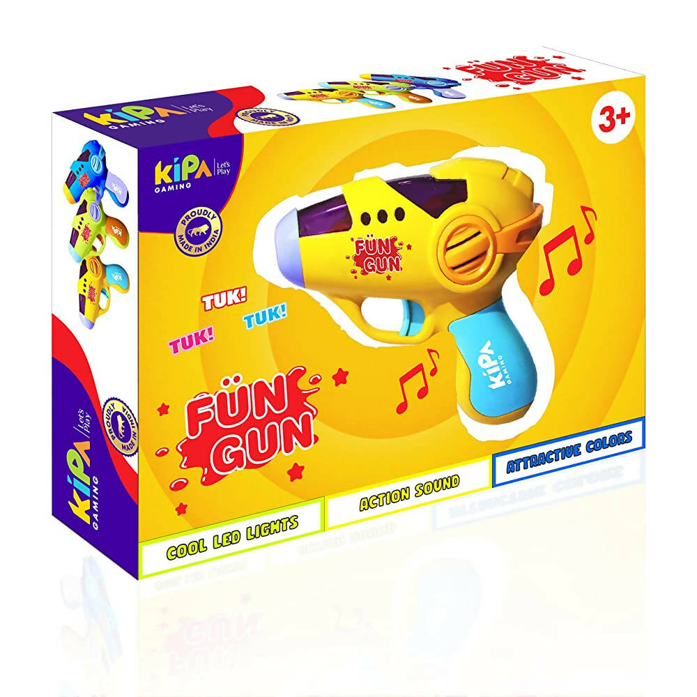 Kipa Gaming Fun Gun Colorful Musical Toy with Flashing LEDs Light and Sound for Boy, Girls and Kids (Pack of 1, Age 3yrs+)- Blue