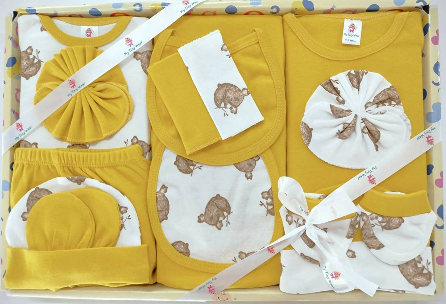 My Tiny Wear Full Sleeves New Born Baby Gift Set - Yellow