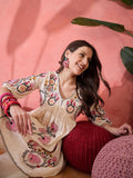 Sangria Women Ethnic Motifs Embroidered Thread Work Cotton Kurta