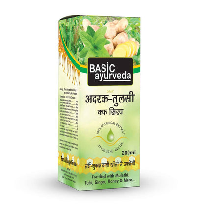 Basic Ayurveda Adrak Tulsi Cough Syrup - 200 ml