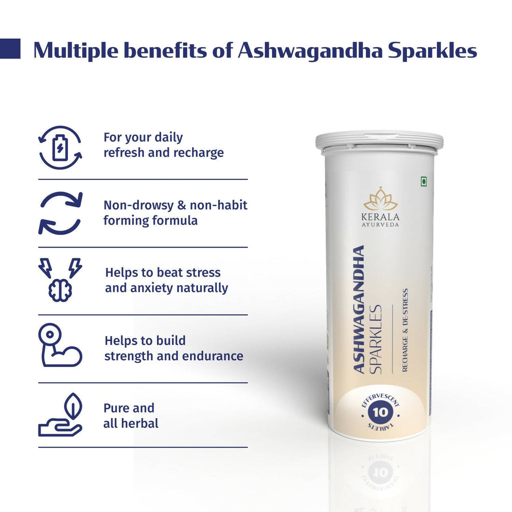 Kerala Ayurveda Ashwagandha Sparkles Tablets - 10 Tabs