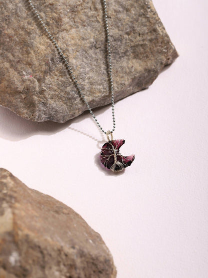 Women's Silver-Toned Purple Silver-Plated Handcrafted Chain - Ruby Raang