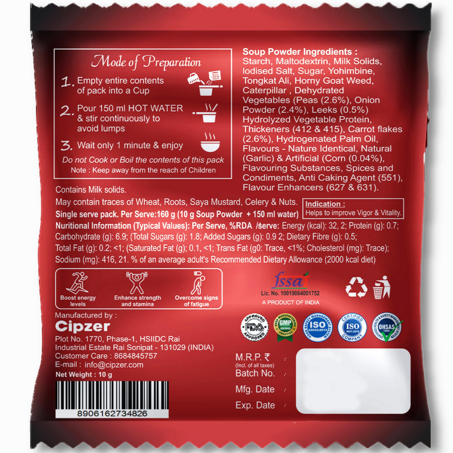 Cipzer Wild Horse Plus Mixed Vegetable Wellness Soup