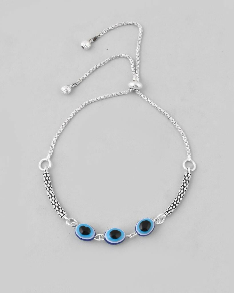 VOJ Set of 2 Traditional Evil Eye Designer Anklet