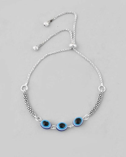 VOJ Set of 2 Traditional Evil Eye Designer Anklet