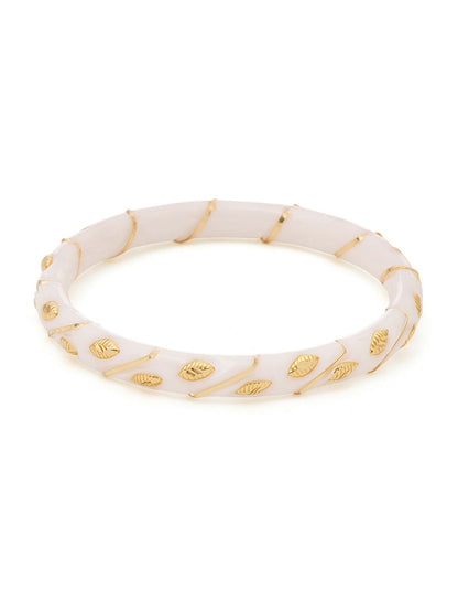 Ruby Raang White Traditional Bangle