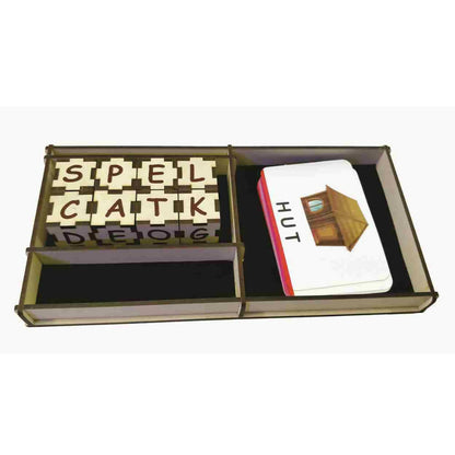 Kraftsman Wooden Spell Tutor Spelling Learning Game With Flash Cards | Educational Toys & Return Gift