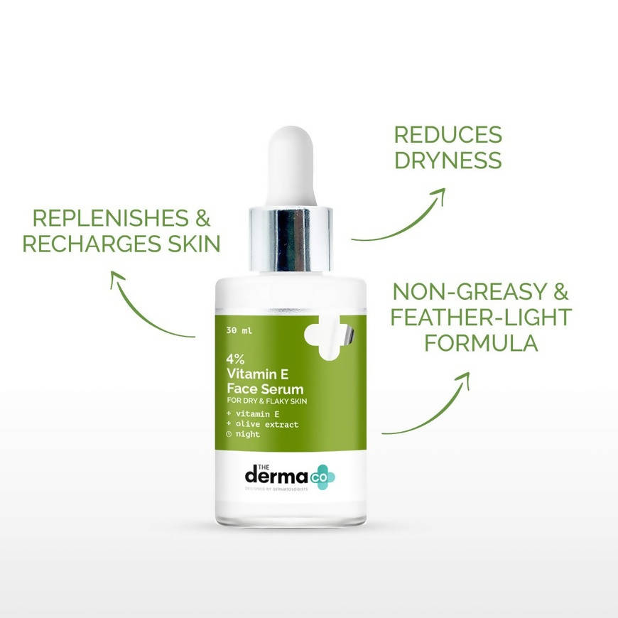 The Derma Co 4% Vitamin E Face Serum For Dry & Flaky Skin - 30 ml