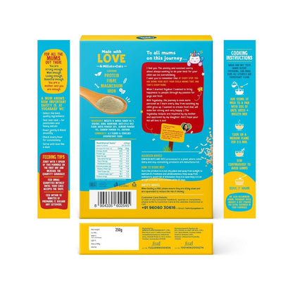 Yoga Bar Yogababy Oats, Dates & Millet Mix, Healthy Porridge Mix For Infants, Kids