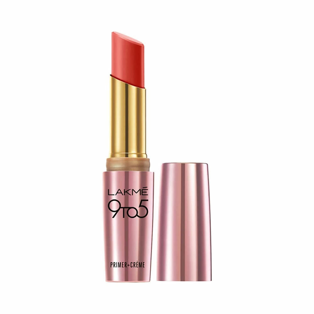 Lakme 9To5 Primer + Creme Lip Color Ruby Result CR1 - 3.6 gms