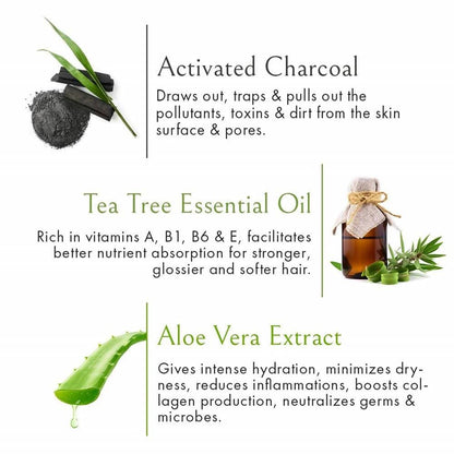 Wow Skin Science Charcoal + Glycolic Acid Detoxifying Face Wash for Oil Control + Gentle Exfoliation with Tea Tree & Aloe