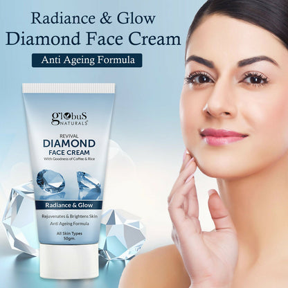 Globus Naturals Revival Diamond Face Cream, Suitable For All Skin Types