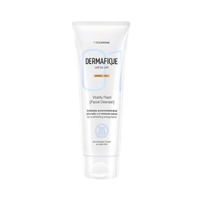Dermafique Vitality Flash Facial Cleanser Exfoliating Face wash