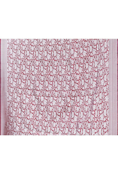 Joban Fashion Maroon Red Colour Banarasi Katan Pure Handloom Banarasi Silk Saree