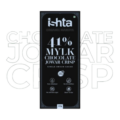 Organic Mandya 41% Mylk Chocolate with Jowar crisp