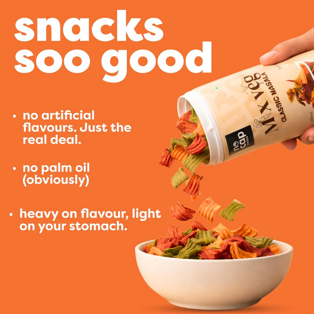Nocap foods Zero Guilt Healthy Chips - Classic Masala & Millet Jalapeno