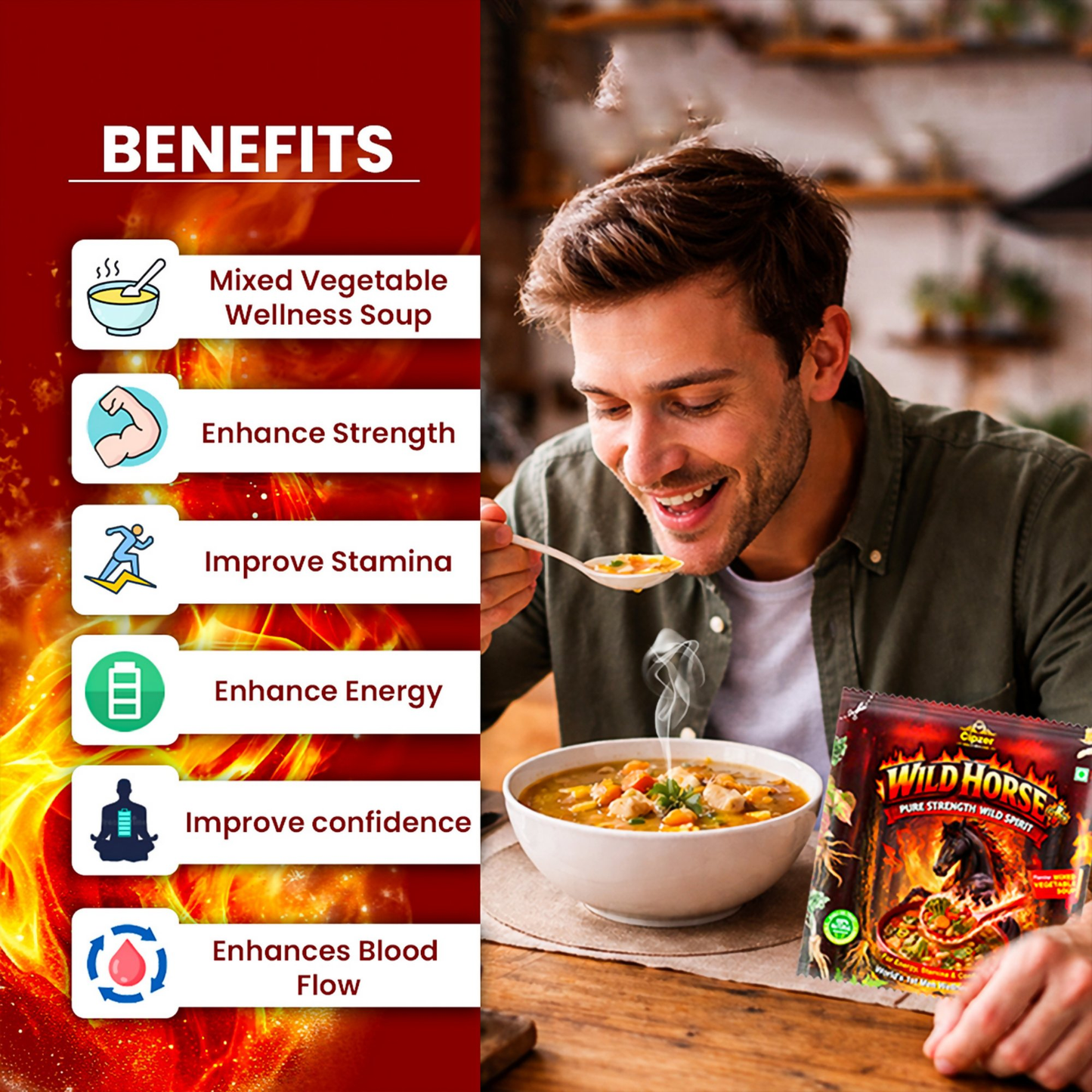 Cipzer Wild Horse Plus Mixed Vegetable Wellness Soup