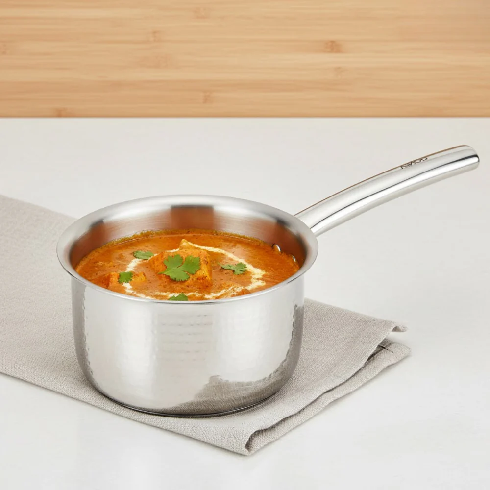 Vinod Claro Heavy Gauge Stainless Steel Hammered Sauce Pan