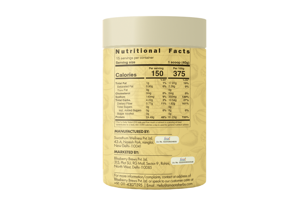 Amaara herbs Herb Based Protein Tropical Mango - 600 gms