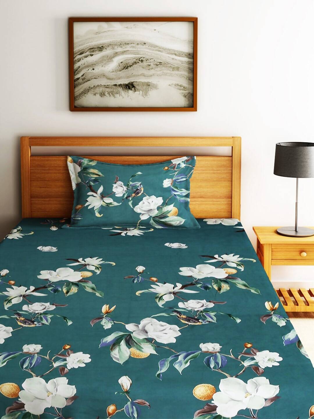 Home Sizzler Unisex Green Bedsheets