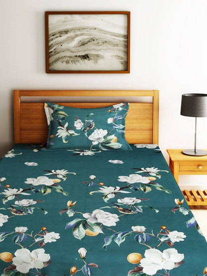 Home Sizzler Unisex Green Bedsheets