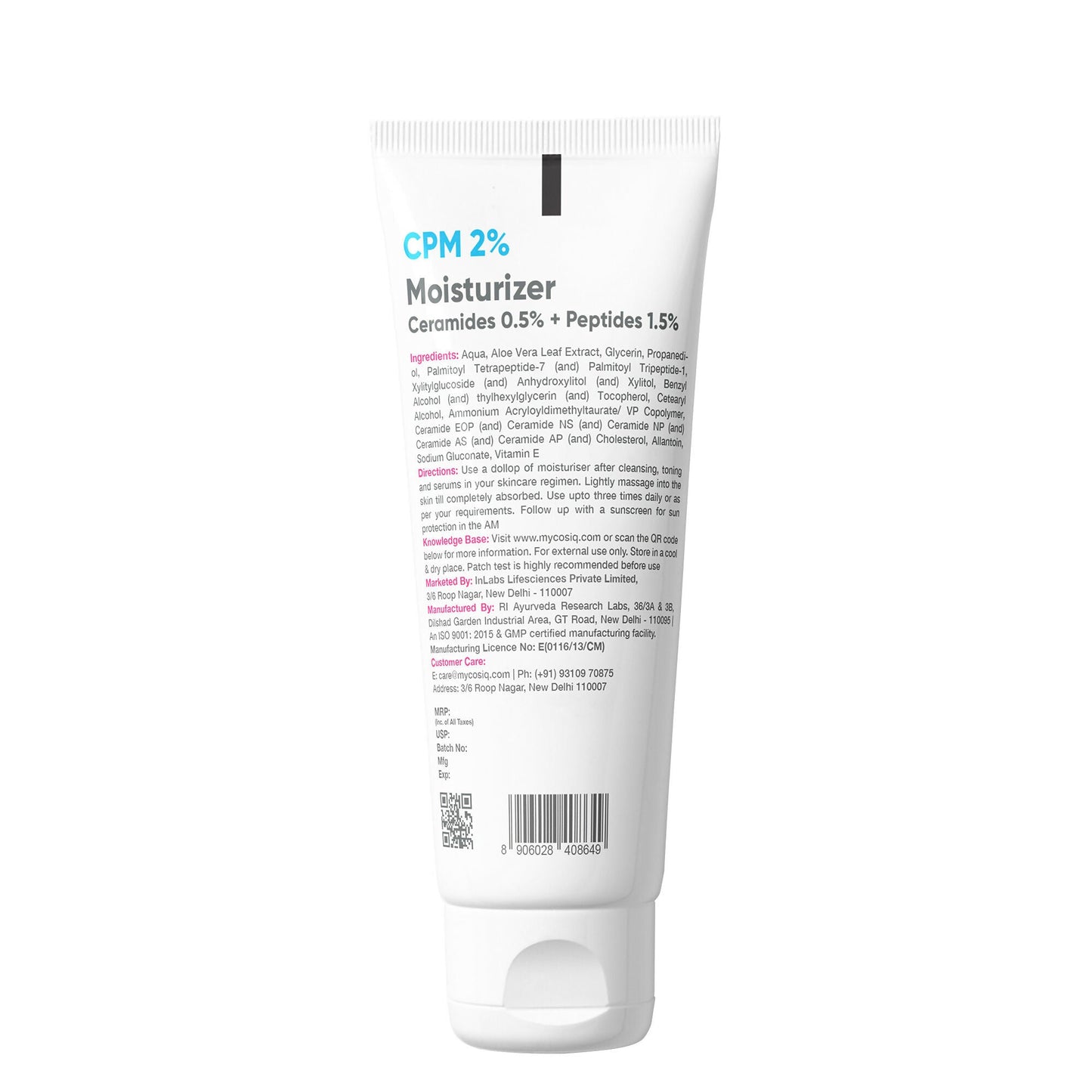 Cos-IQ CPM 2% Ceramides & Peptides Moisturizer