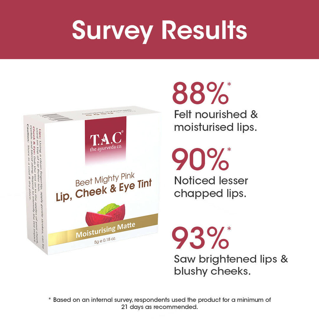 T.A.C - The Ayurveda Co. Lip, Cheek & Eye Tint with Beetroot Extracts