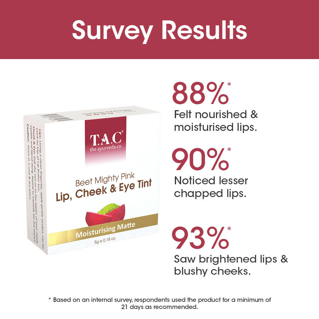 T.A.C - The Ayurveda Co. Lip, Cheek & Eye Tint with Beetroot Extracts