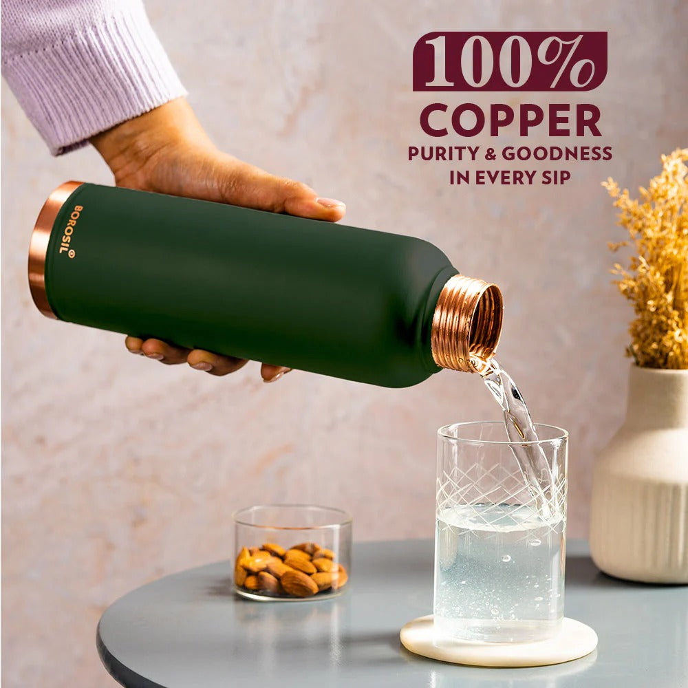 Borosil Copper Bottle Green