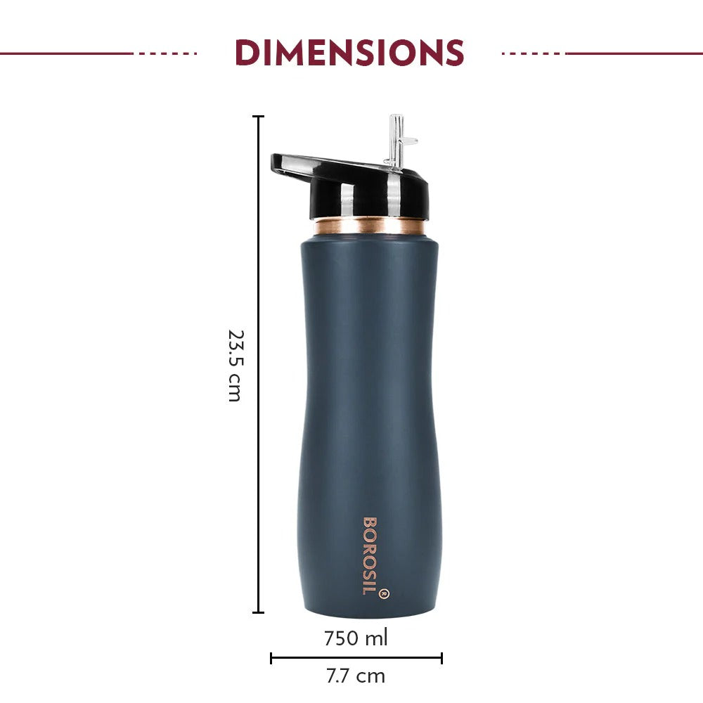 Borosil Sipper Copper Bottle  750ml