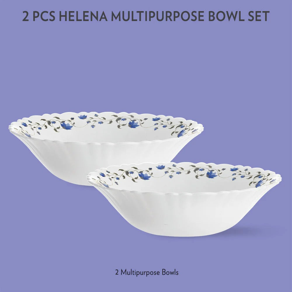 Borosil Larah Opalware Helena Multipurpose Bowl Set of 2