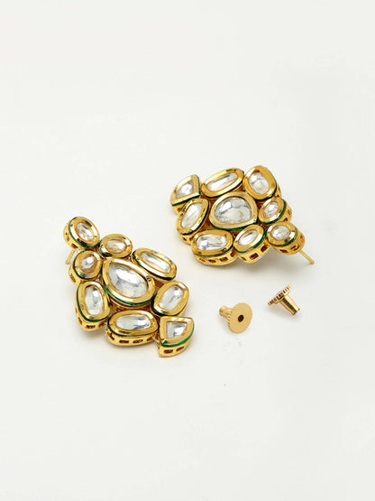 Kundan Choker With Earrings - Ruby Raang