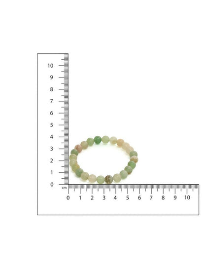 Green Avanturine Beads Elastic Bracelet - Ruby Raang