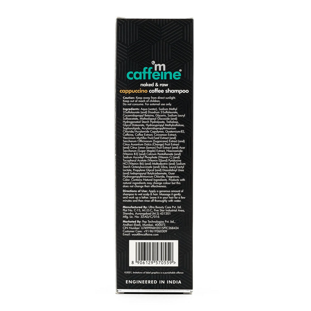 mCaffeine Naked & Raw Cappuccino Coffee Shampoo