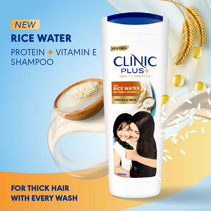 Clinic Plus With Rice Water Protein + Vitamin-E Strong & Thick Shampoo