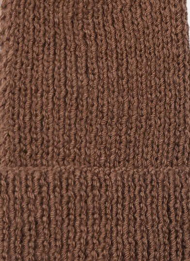 Chutput Kids Woollen Hand Knitted Pom Pom Detailed Cap - Brown