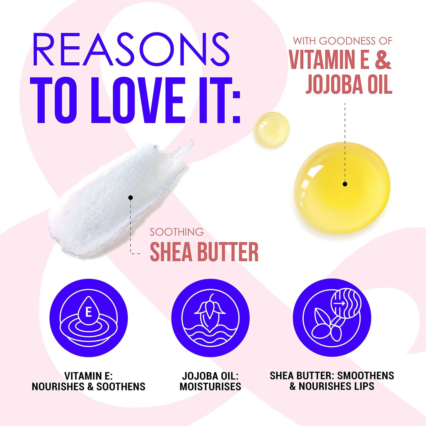 Blue Heaven Jelly & Butter Lip Balm - Light Red, infused with Shea Butter & Vitamin E, Fades Pigmentation