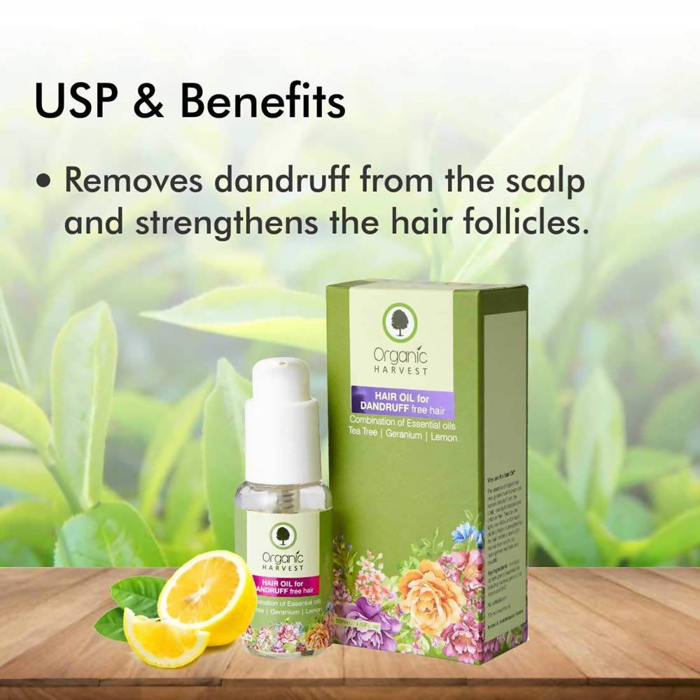 Organic Harvest Hair Oil for Dandruff Free Hair - 50 ml