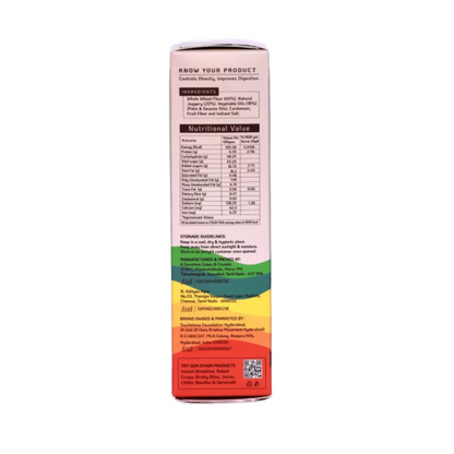 Vasudha Nurtured By Nature Wheat Fiber Millet Cookies