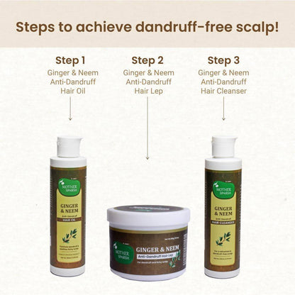 Mother Sparsh Ginger & Neem Anti-Dandruff Kit