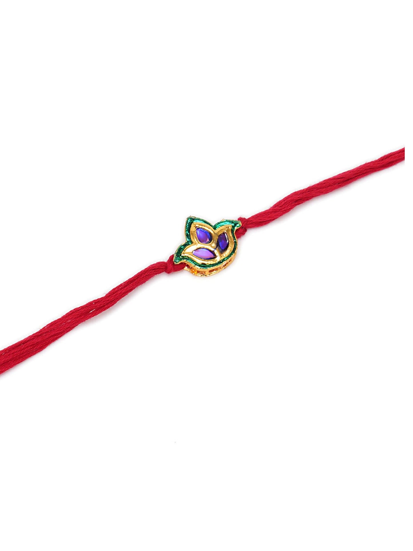 Designer kundan Rakhi - Ruby Raang