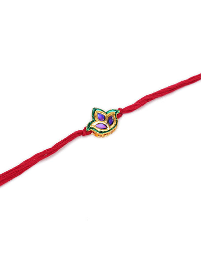 Designer kundan Rakhi - Ruby Raang