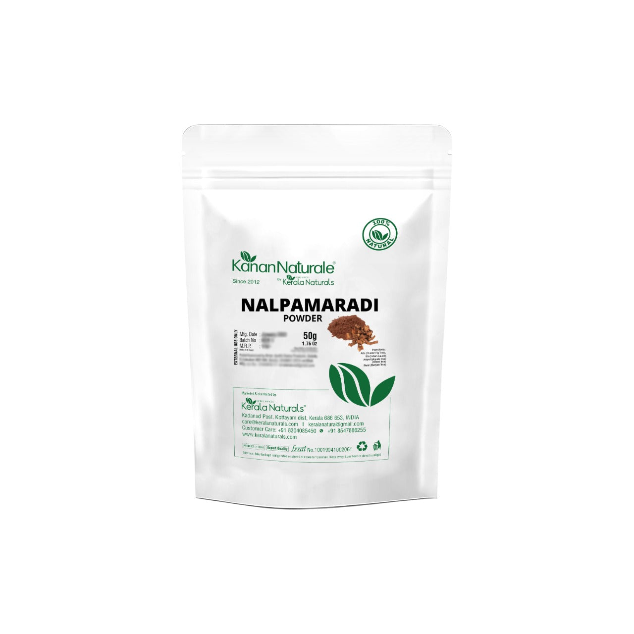kerala naturals nalpamaradi powder - 50 gms